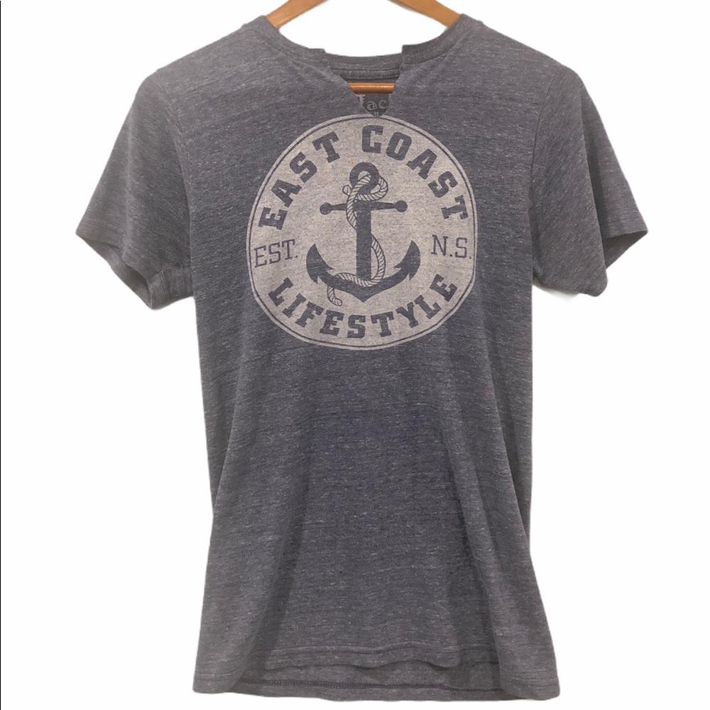 East Coast Lifestyle Custom Cut T-Shirt Blue Med